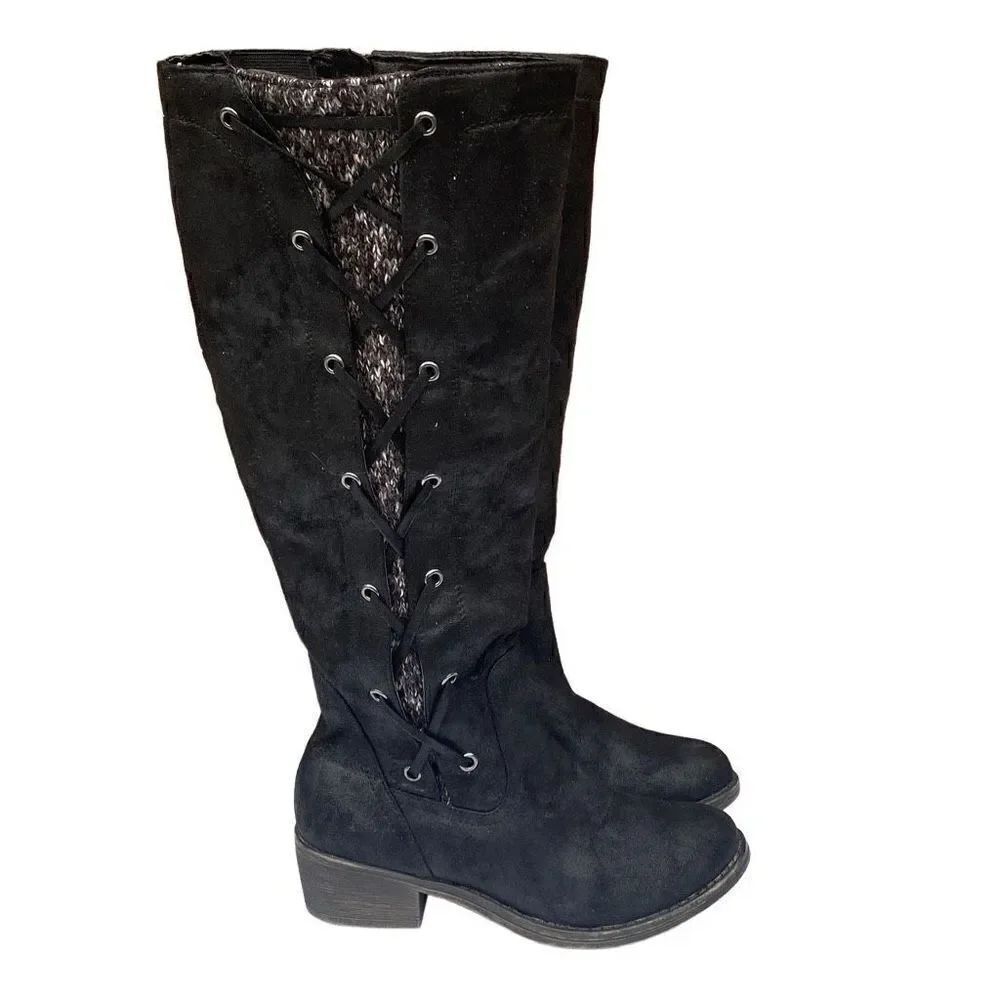 SO Hemlock Black Knee High Boots Size 6 NEW